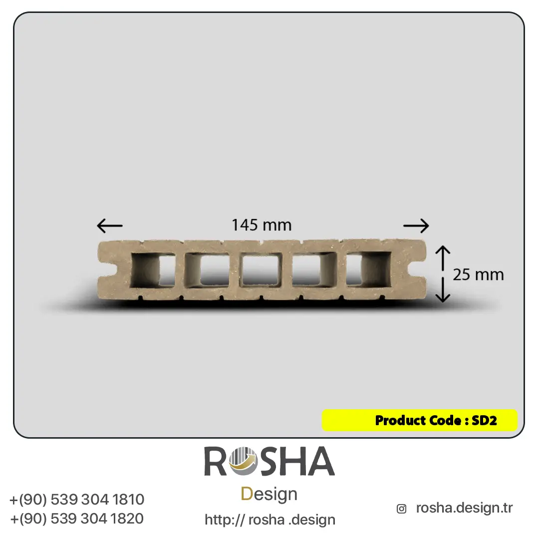 Rosha Design Wood Plastic Profile SD2